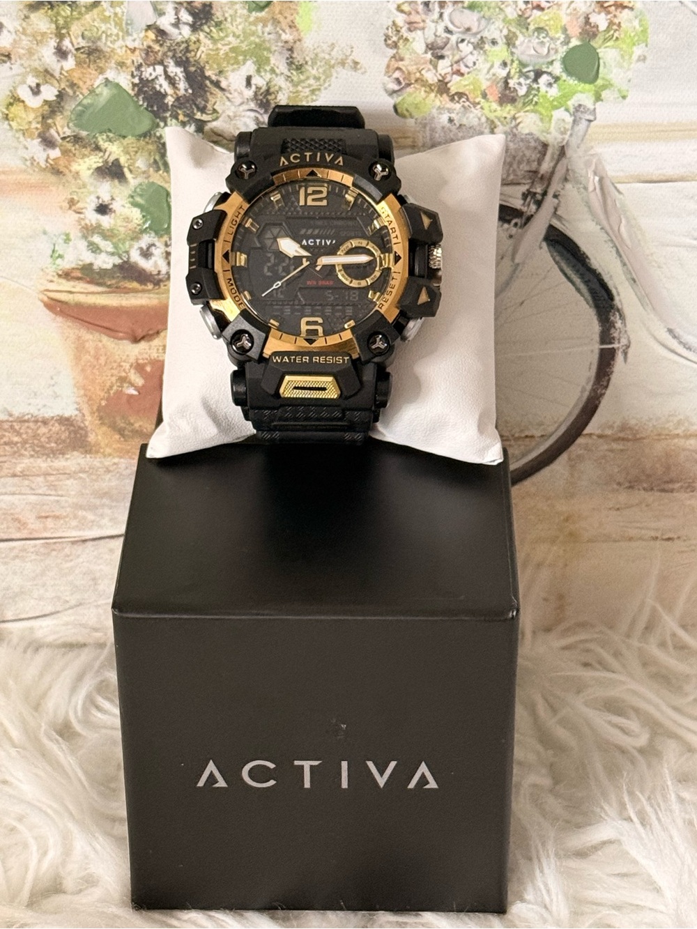 Invicta-Activa editionBlack and Gold Rugged Sport Watch